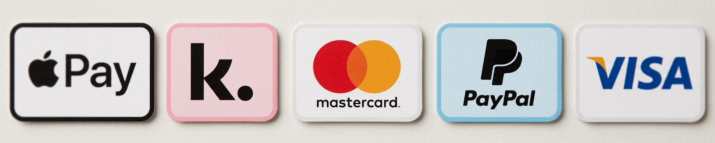 Accepted payment methods: Apple Pay, Klarna, Mastercard, PayPal and Visa