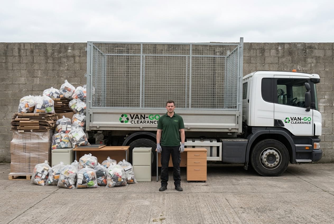 22 Yard Caged Tipper — 2,000 kg, loaded