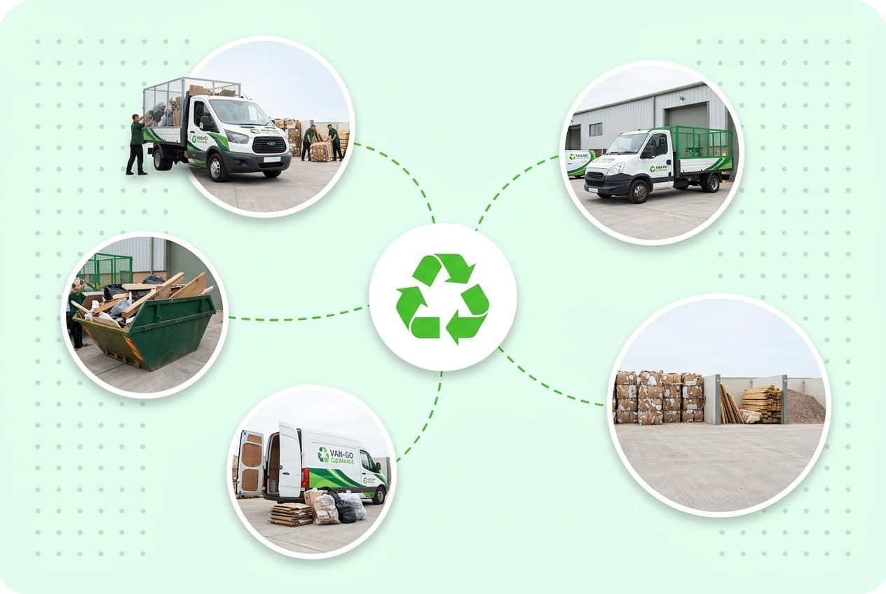 Van-Go collections, skips and clearances feeding into one recycling network